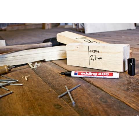 Marcatore permanente edding 400 punta conica 1 mm nero E-400 001